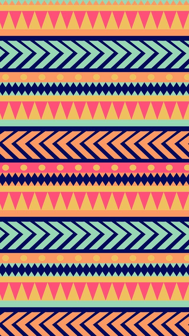 Here's A Free Iphone Wallpaper For You Featuring A - Colorful Tribal Patterns , HD Wallpaper & Backgrounds