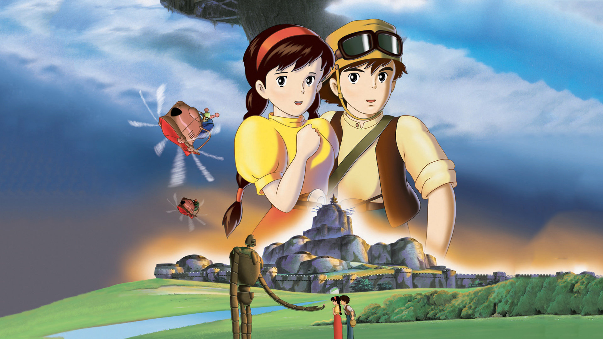 Download Full Hd Laputa - Castle In The Sky Movie Poster , HD Wallpaper & Backgrounds