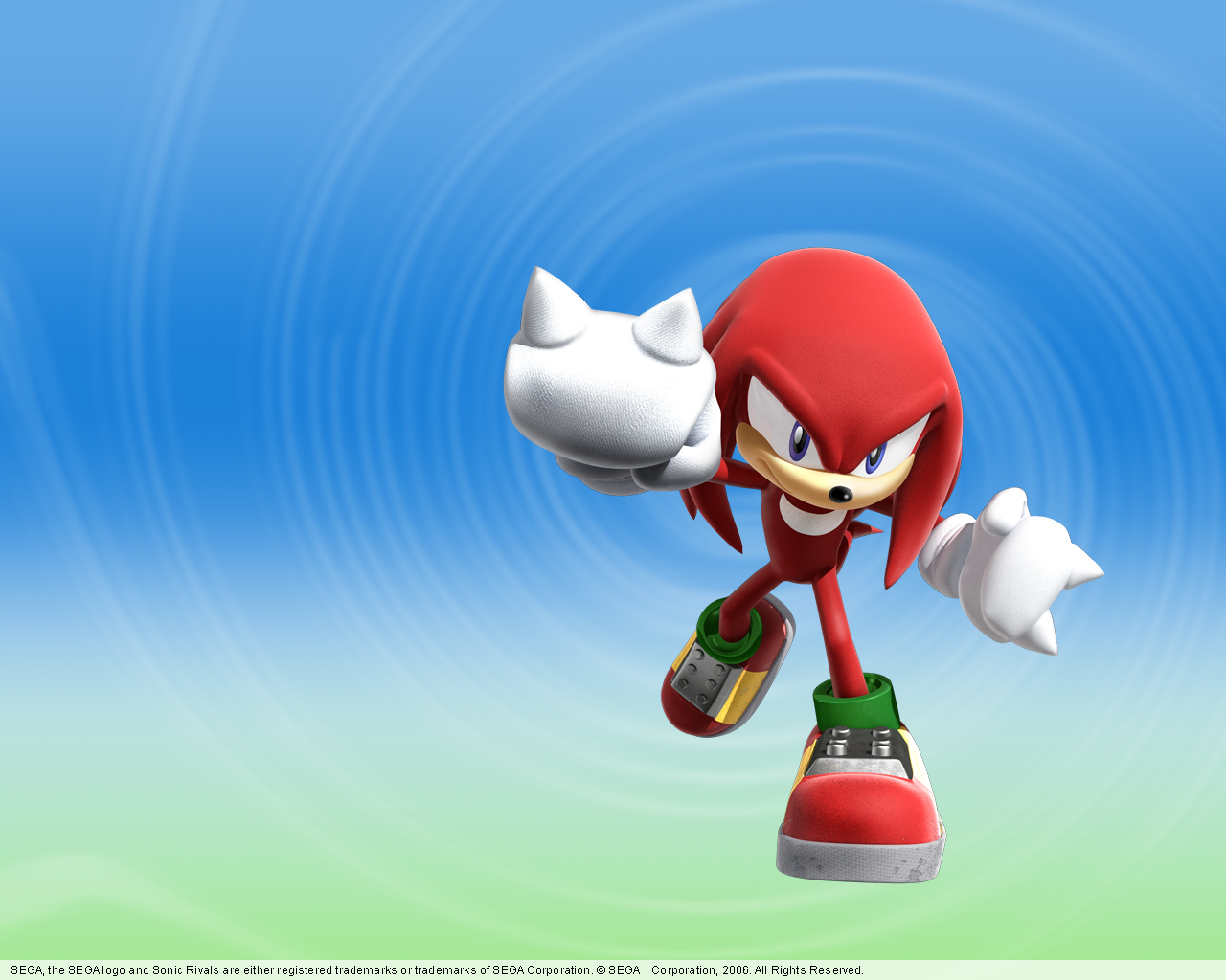 Knuckles Wallpaper - Sonic Rivals Knuckles , HD Wallpaper & Backgrounds