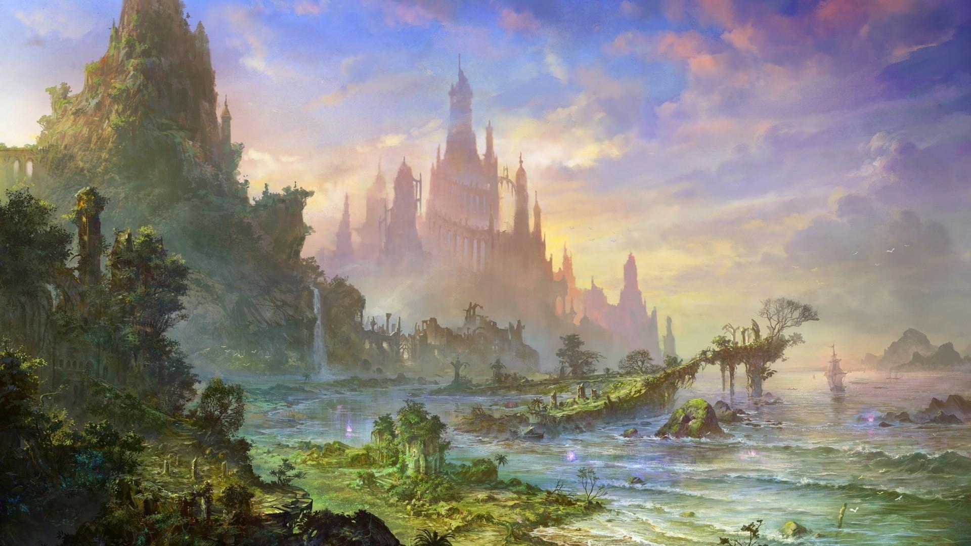 Fantasy Castle Background , HD Wallpaper & Backgrounds