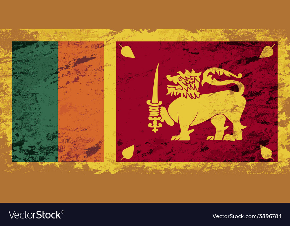 Sri Lanka Flag Grunge Background Vector Image - Sri Lanka National Flag Hd , HD Wallpaper & Backgrounds
