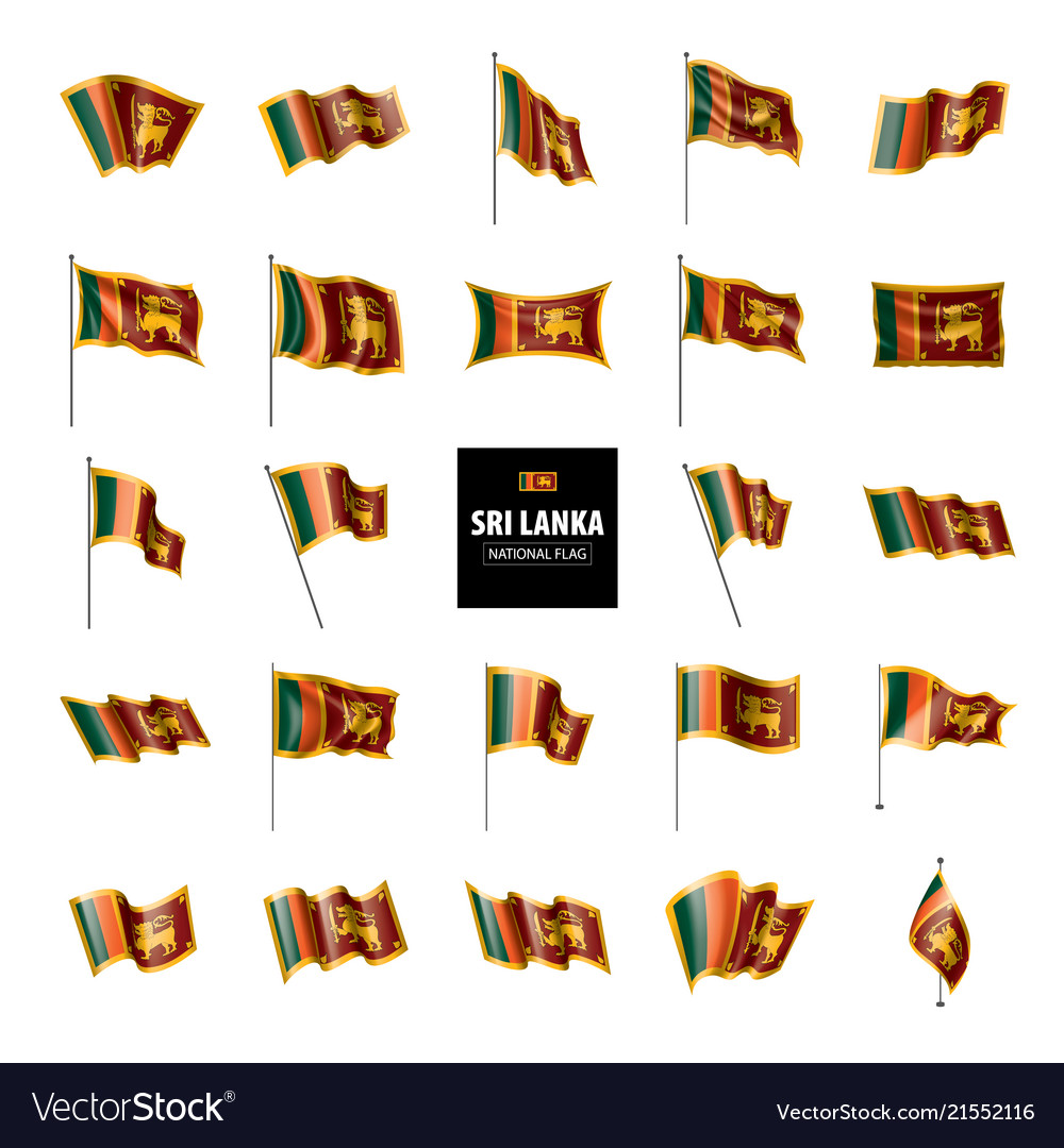 Sri Lanka Flag On A White Vector Image - Vector Graphics , HD Wallpaper & Backgrounds