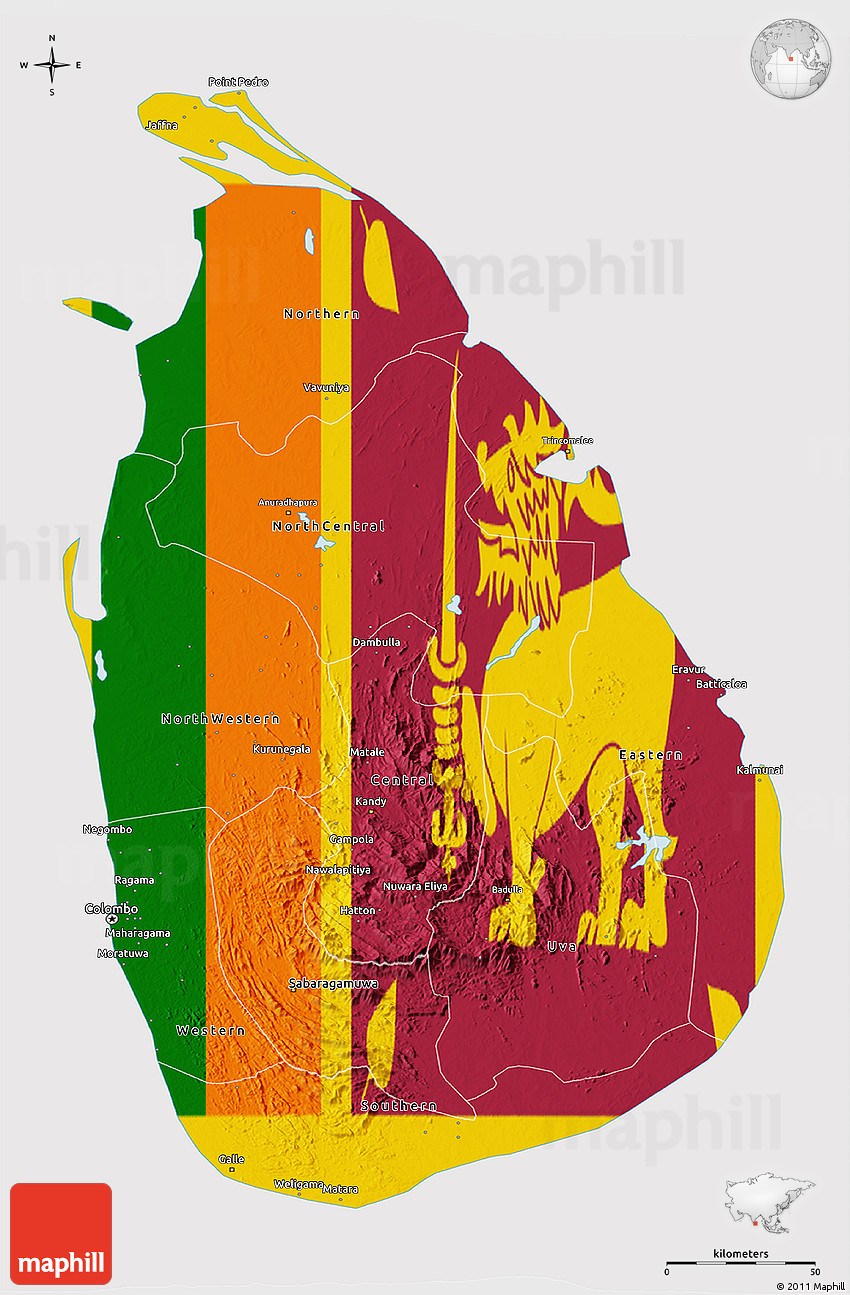 Sri Lanka Map - Sri Lanka Map Satellite , HD Wallpaper & Backgrounds