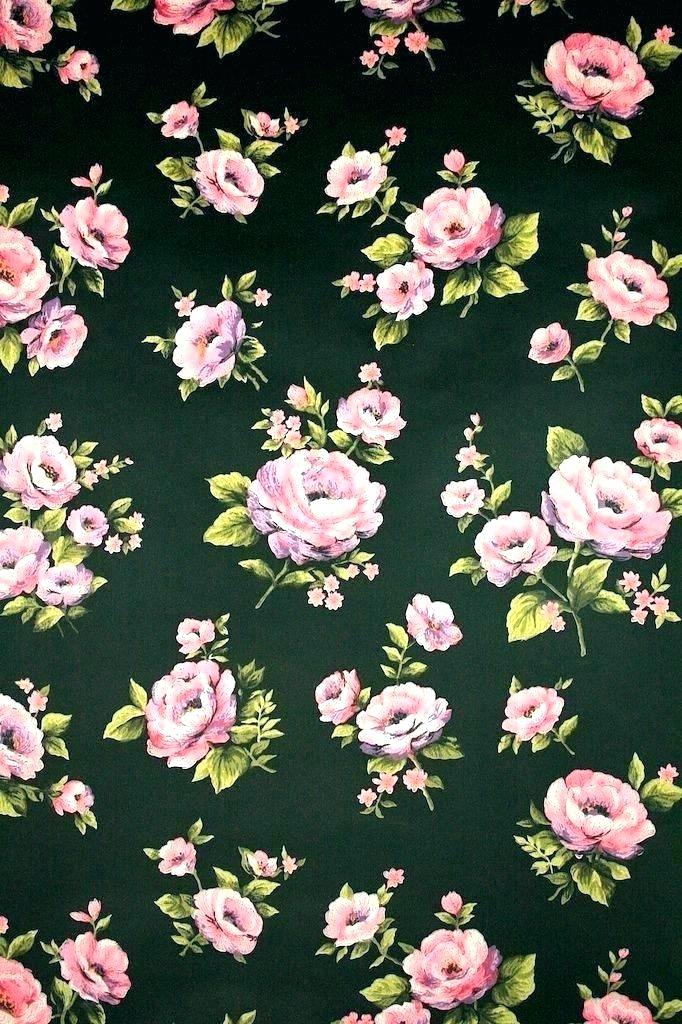 Pink - Flower Wallpaper Vintage Black , HD Wallpaper & Backgrounds