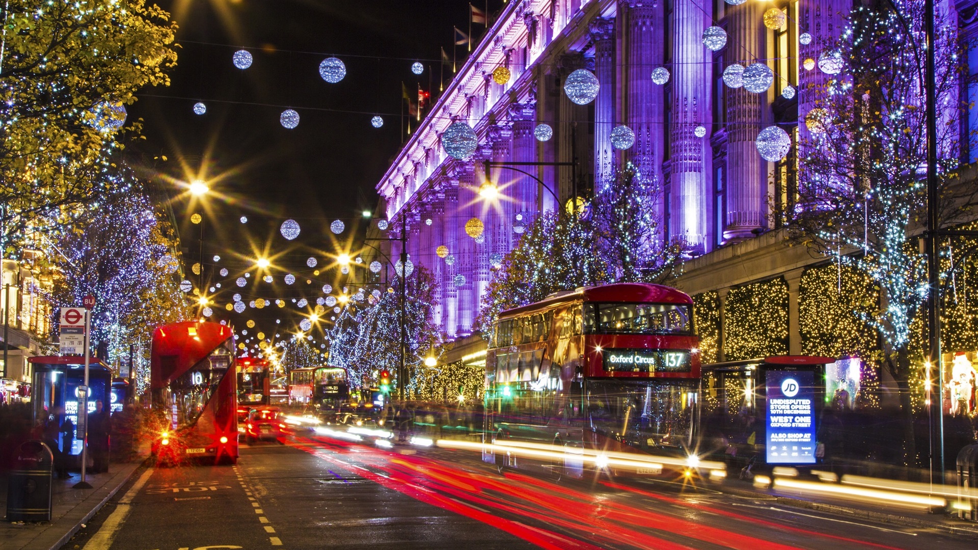London Lights Hd Wallpaper - England Christmas , HD Wallpaper & Backgrounds