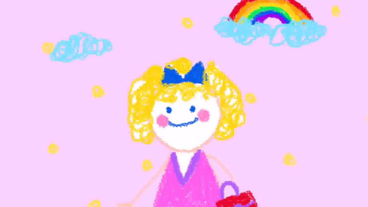[samsung Theme-live Wallpaper] Cute Crayon Girl - Illustration , HD Wallpaper & Backgrounds