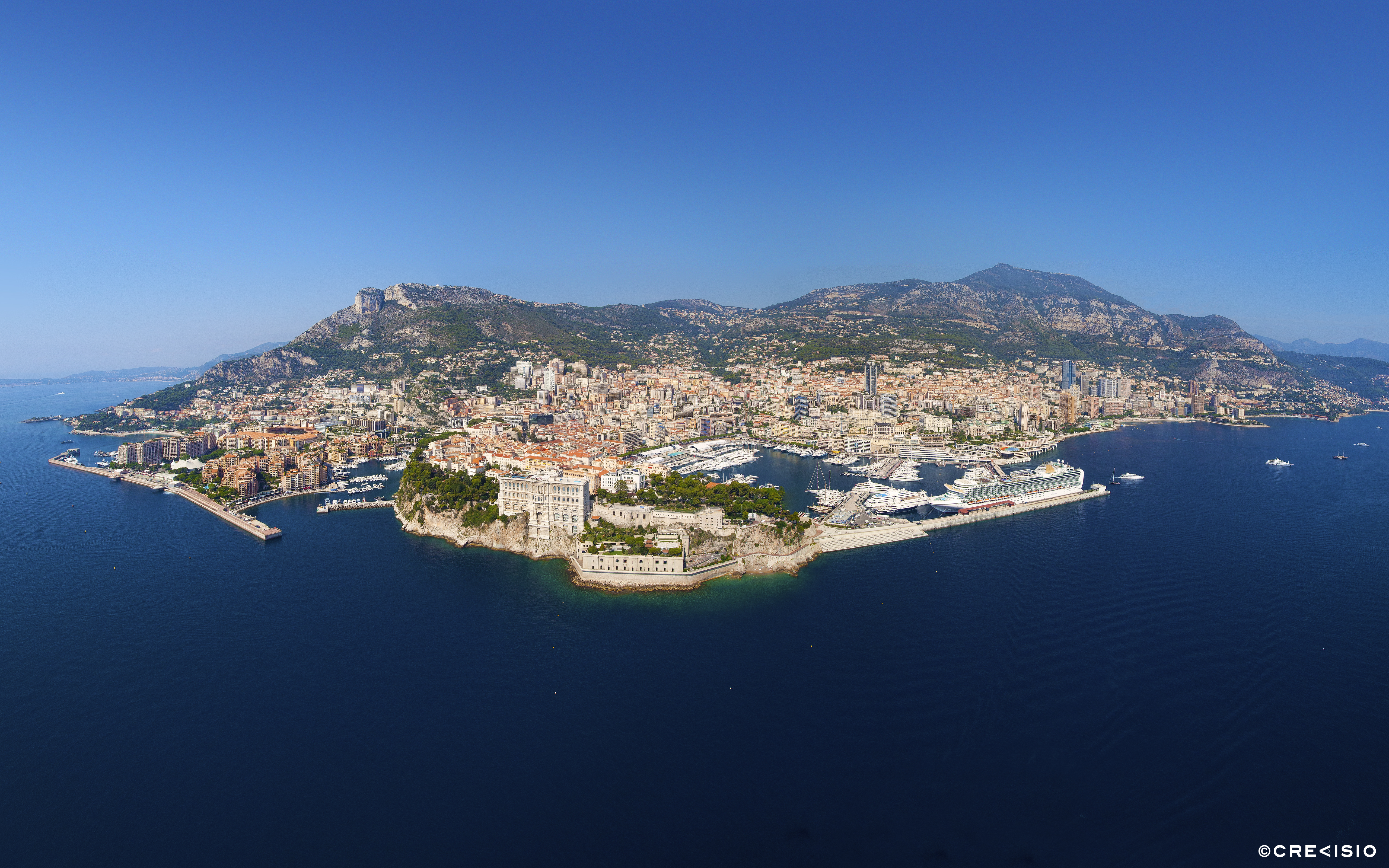 Birds Eye Over Monaco - Birds Eye View Of Monaco , HD Wallpaper & Backgrounds