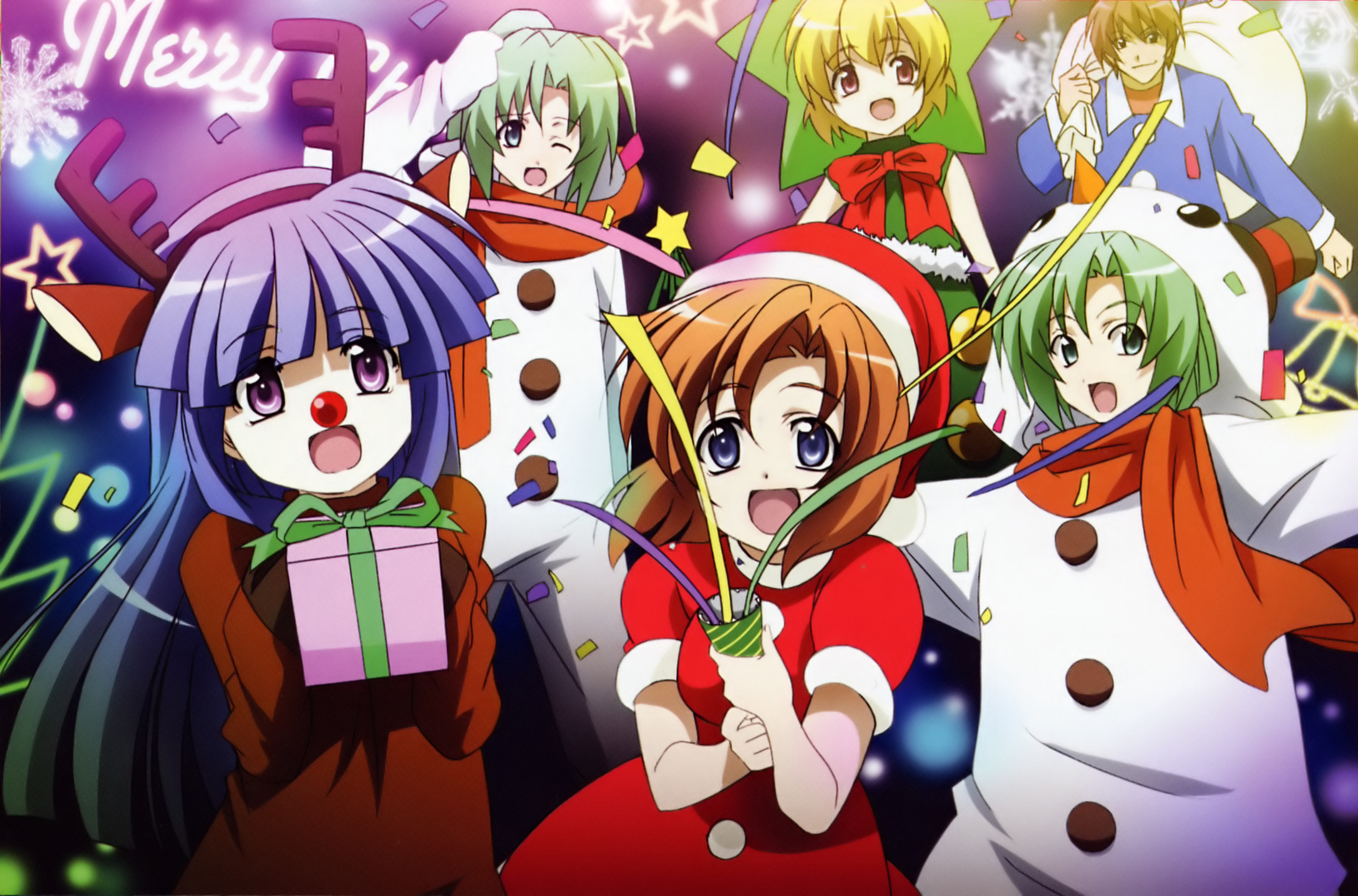 Christmas Cute Anime Wallpapers - Anime Merry Christmas Cute , HD Wallpaper & Backgrounds