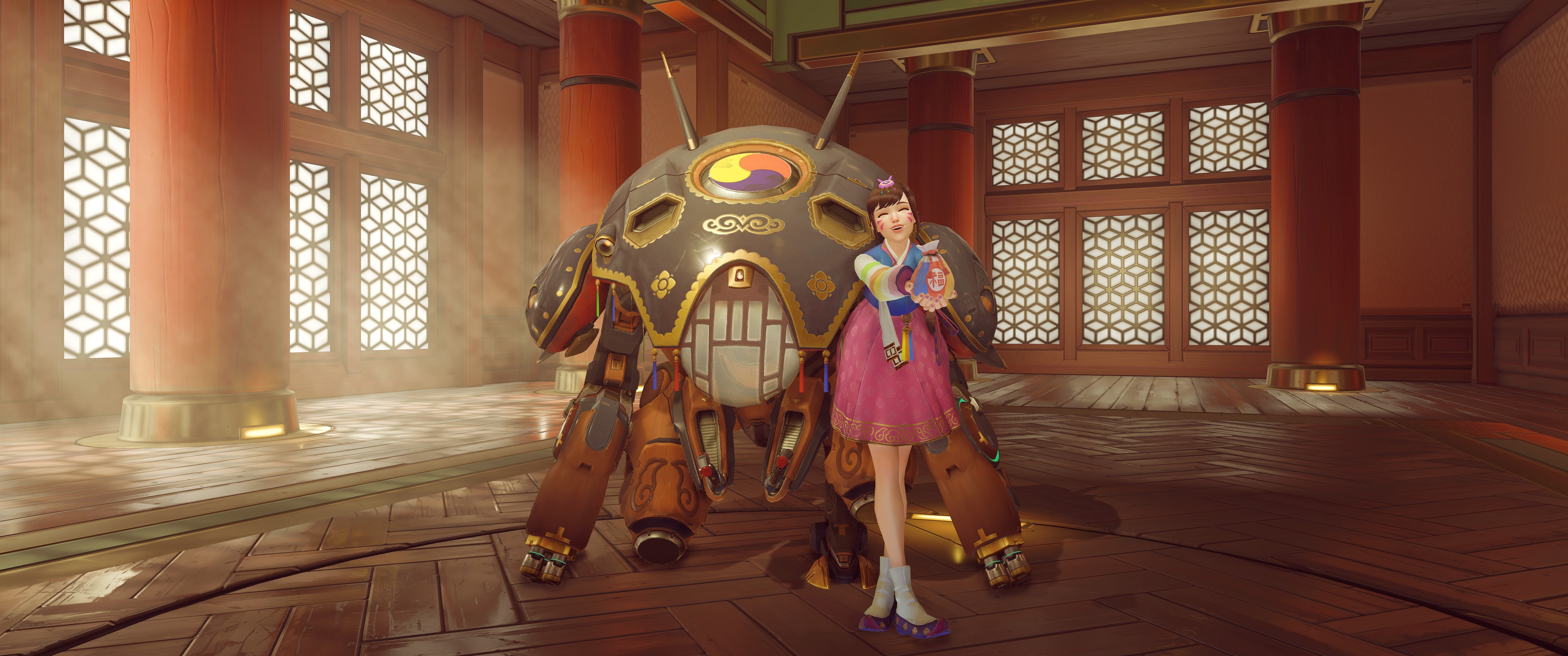 Female With Robot Anime Characters, Chinese New Year, - Dva Overwatch Victory Poses , HD Wallpaper & Backgrounds
