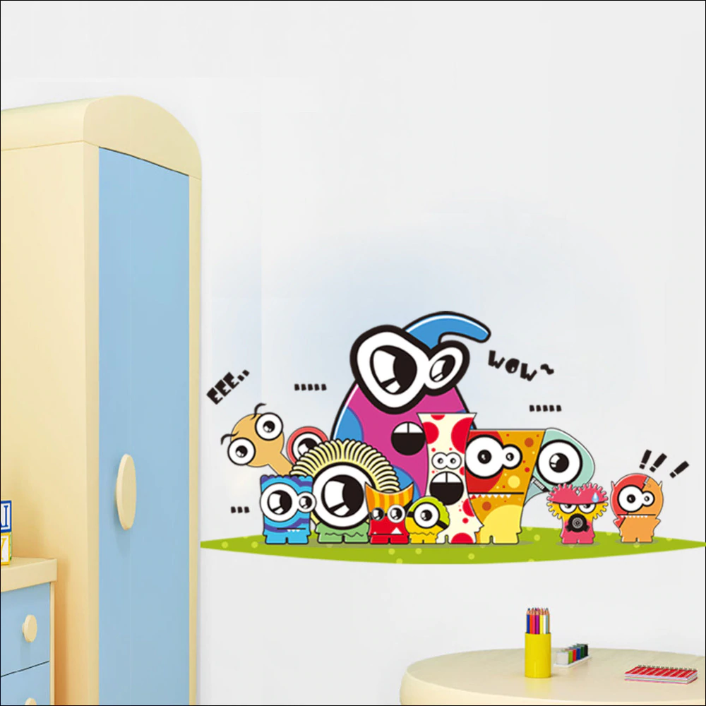 Monsters Gremlins Wall Stickers For Kids Rooms Baby - Cartoon , HD Wallpaper & Backgrounds