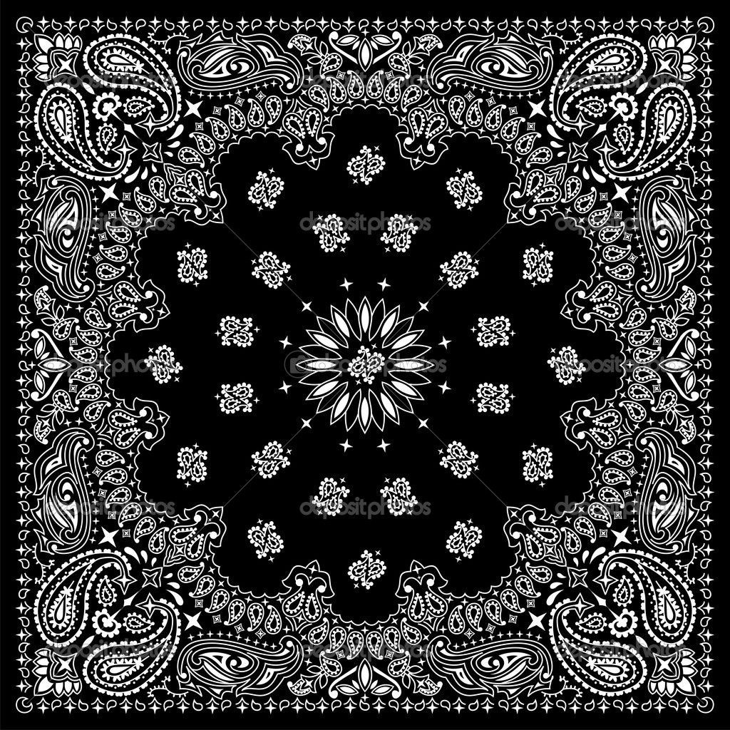 19 Bandana Wallpaper - Paisley Patterns Black White , HD Wallpaper & Backgrounds