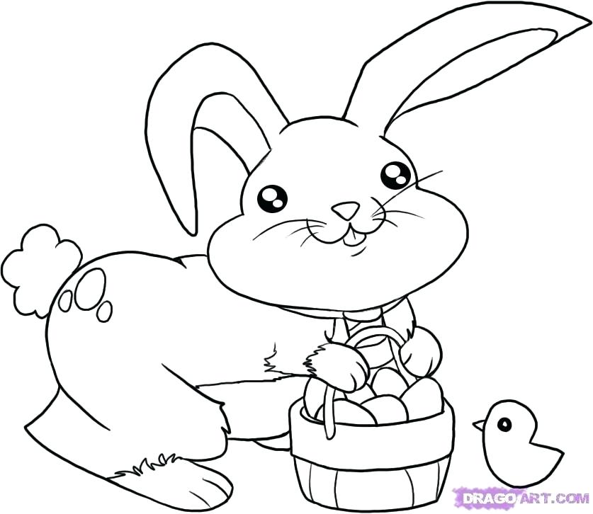 Easter - Easter Bunny Rabbit Drawing , HD Wallpaper & Backgrounds