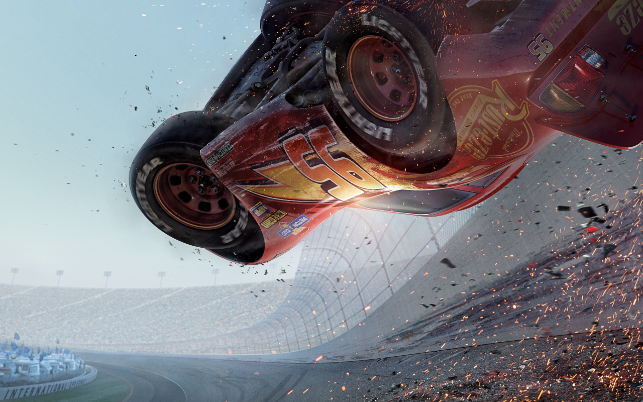 Wheel, Automotive Tire, Pixar, United States, Cars - Cars 3 Wallpaper Lightning Mcqueen 4k , HD Wallpaper & Backgrounds