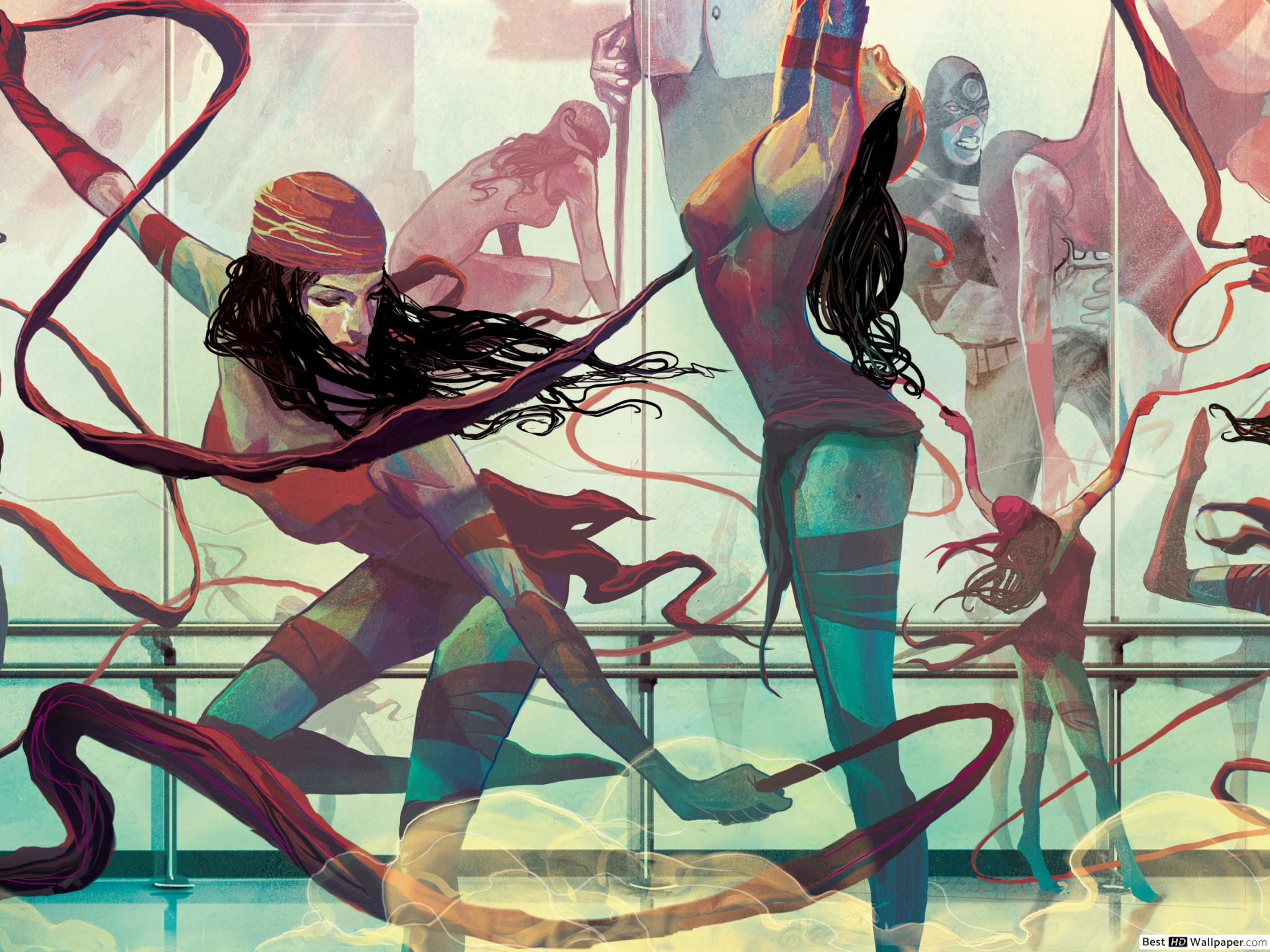 Elektra Marvel Comics Panels , HD Wallpaper & Backgrounds