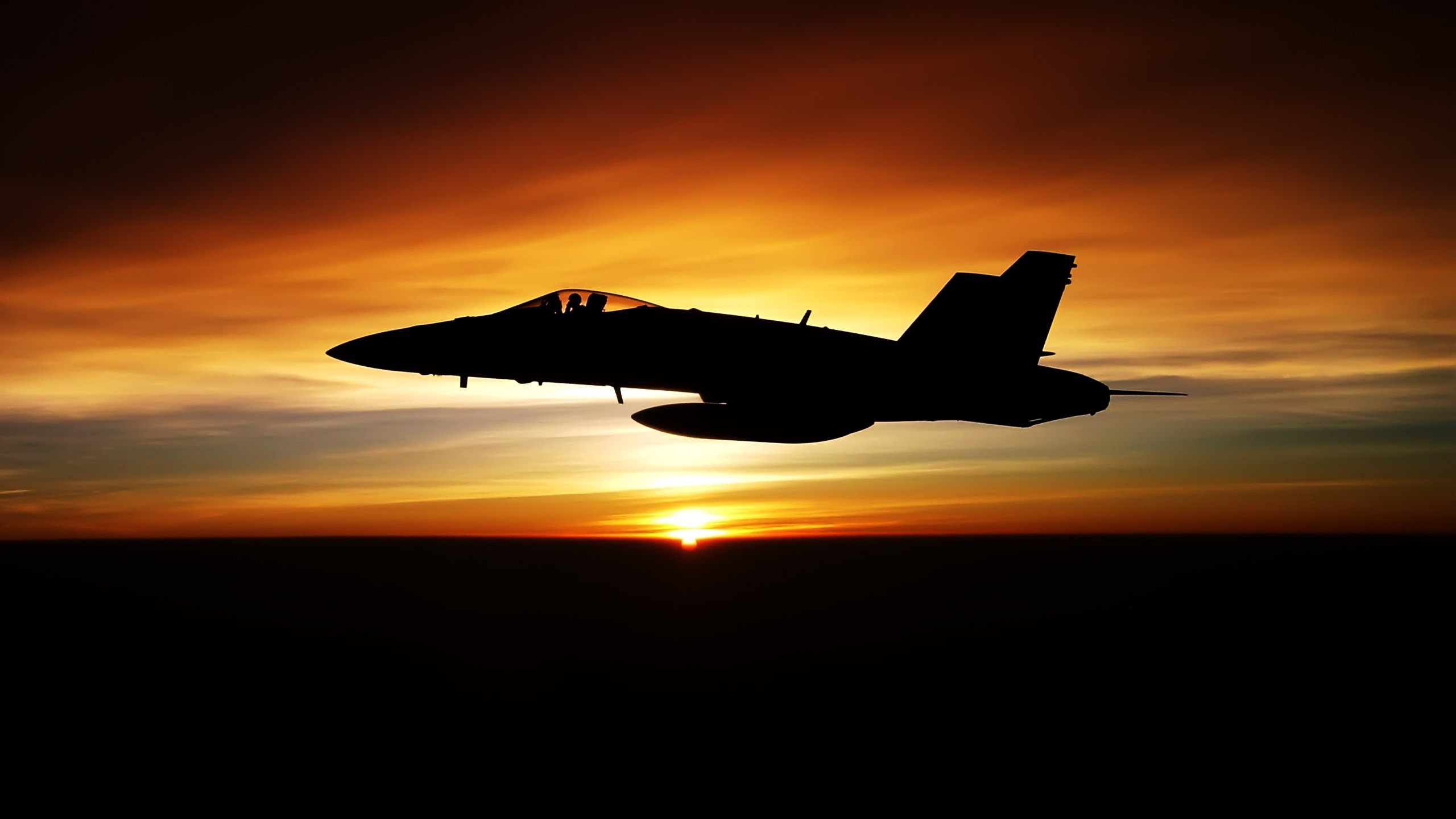 Military, Military Aircraft, Mcdonnell Douglas F A - Fighter Jet In Sunset , HD Wallpaper & Backgrounds