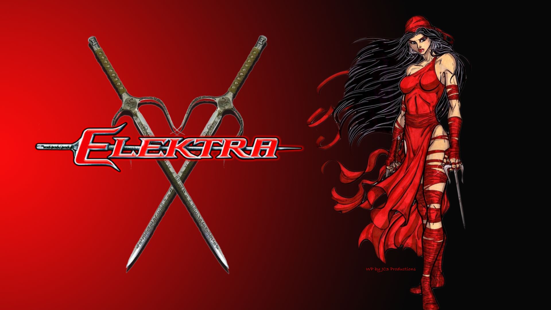Elektra Sai Swords , HD Wallpaper & Backgrounds