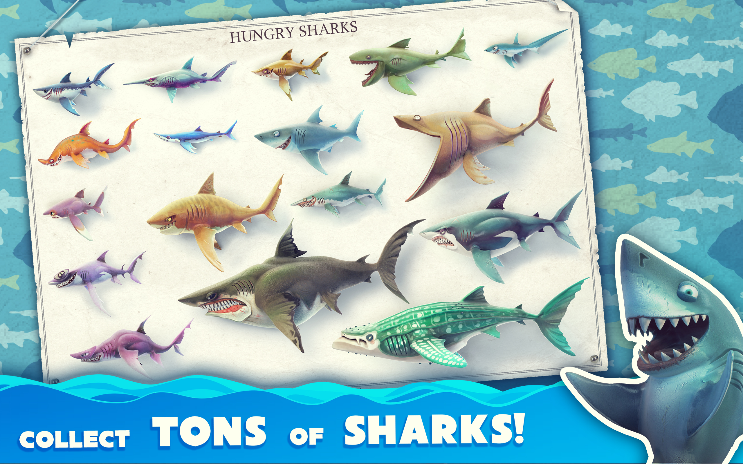 Game Hungry Shark World , HD Wallpaper & Backgrounds