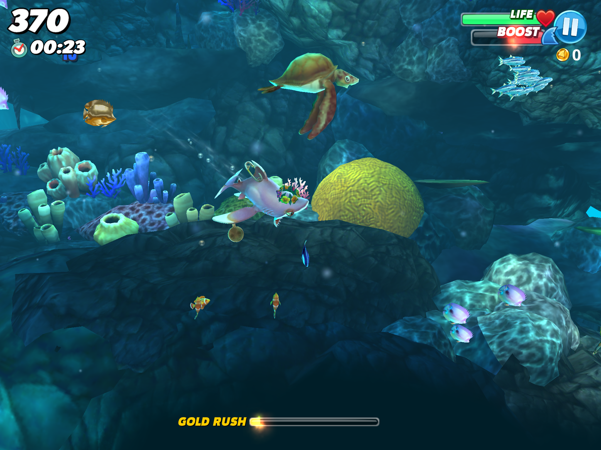 Pocket Gamer's Best Mobile Games Of The Year - Hungry Shark World Gold , HD Wallpaper & Backgrounds