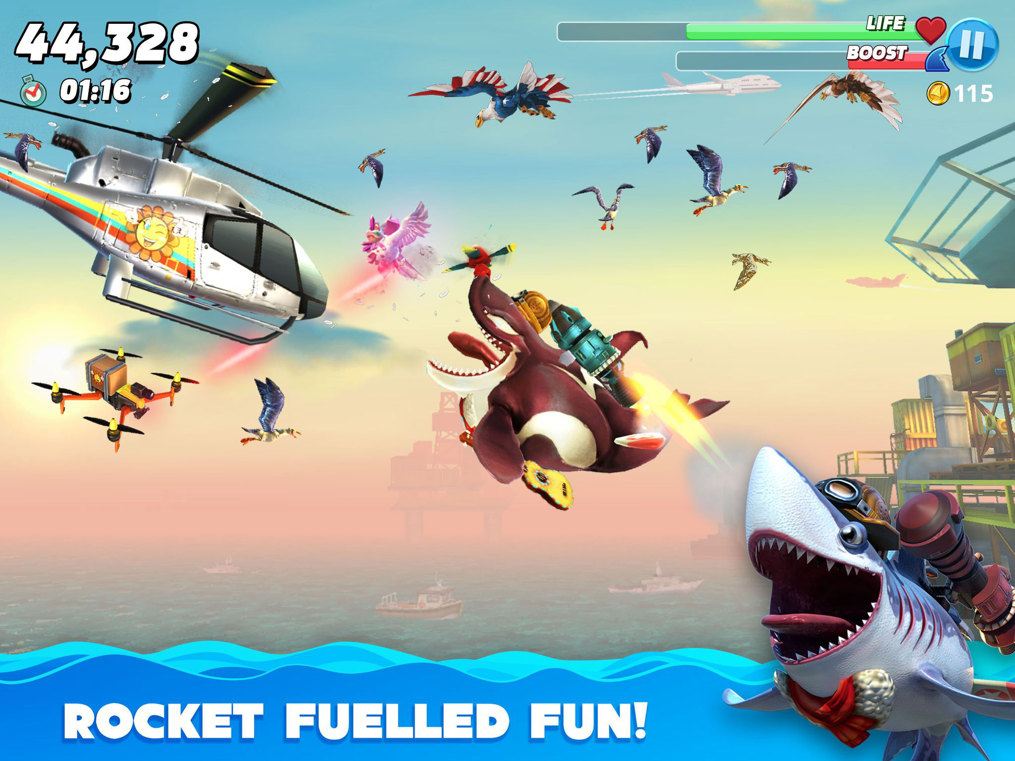 App Description - Hungry Shark World The Frenzy , HD Wallpaper & Backgrounds