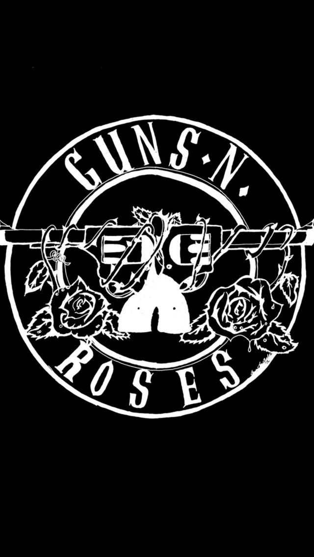 Black And White Pattern Iphone 5 Wallpapers - Gun N Roses Logo Hd , HD Wallpaper & Backgrounds