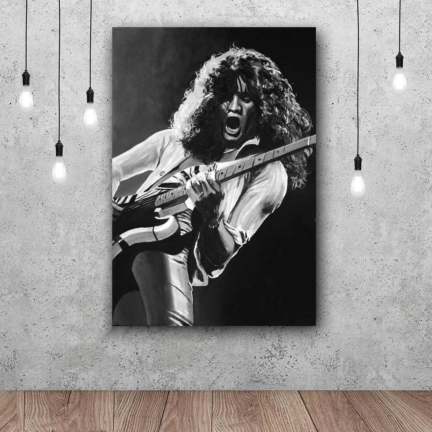 Eddie Van Halen Art Silk Poster Home Decor 24x36inch - Eddie Van Halen Iphone , HD Wallpaper & Backgrounds