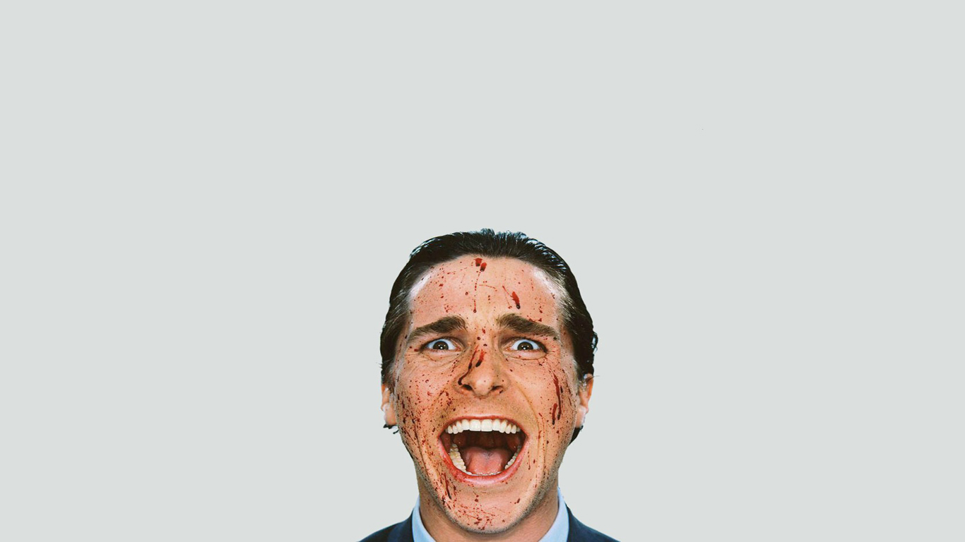 American Psycho, One Of My Favorite Wallpapers - American Psycho Bloody Face , HD Wallpaper & Backgrounds