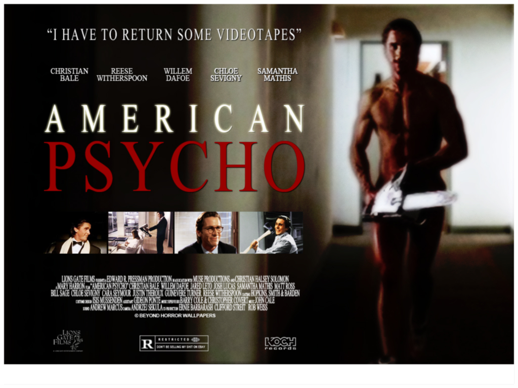 American Psycho Movie Poster 2000 , HD Wallpaper & Backgrounds