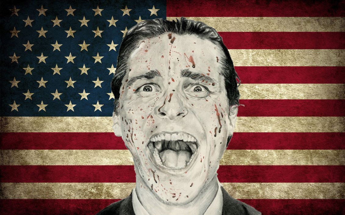 American Psycho Id - Grunge American Flag Hd , HD Wallpaper & Backgrounds