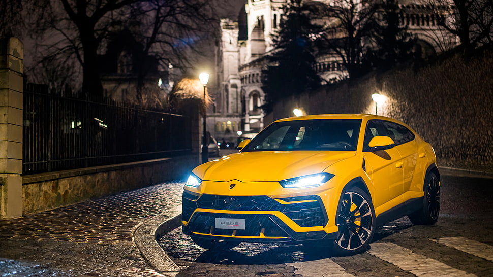 Yellow Porsche Suv Lamborghini Urus Luxury Suv 4k