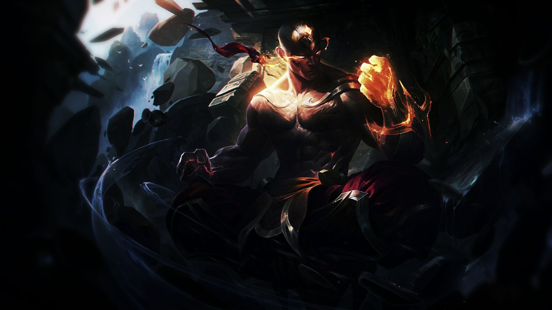 League Of Legends Hd Free Wallpaper - God Fist Lee Sin , HD Wallpaper & Backgrounds