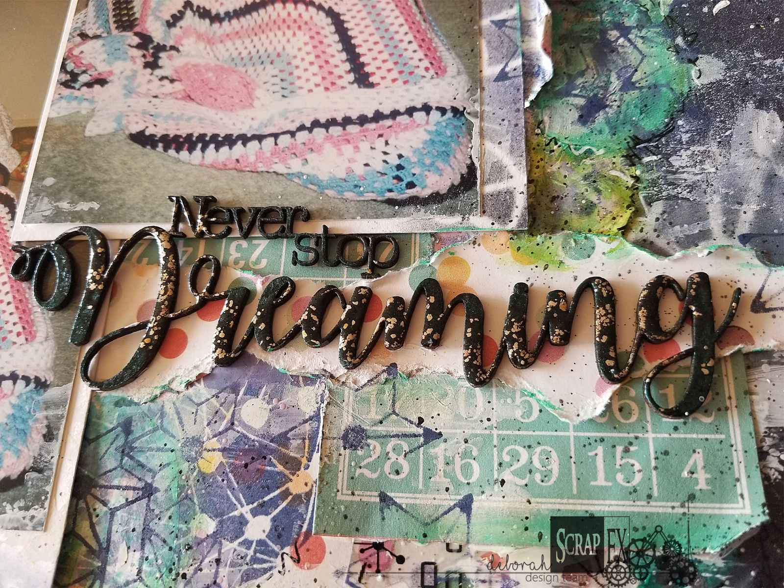 The 'never Stop Dreaming' Wordlet Looks Fabulous - Scrapbooking , HD Wallpaper & Backgrounds