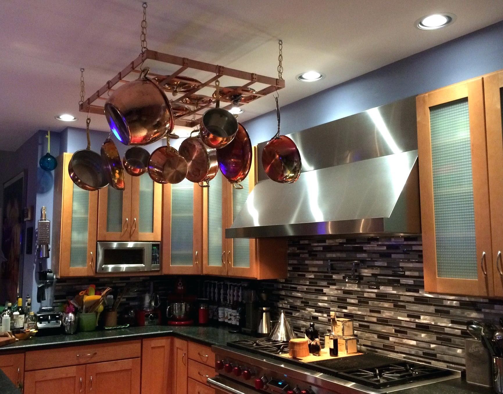 Shocking Kitchen Island With Pot Rack Wallpaper Wall Pot Rack