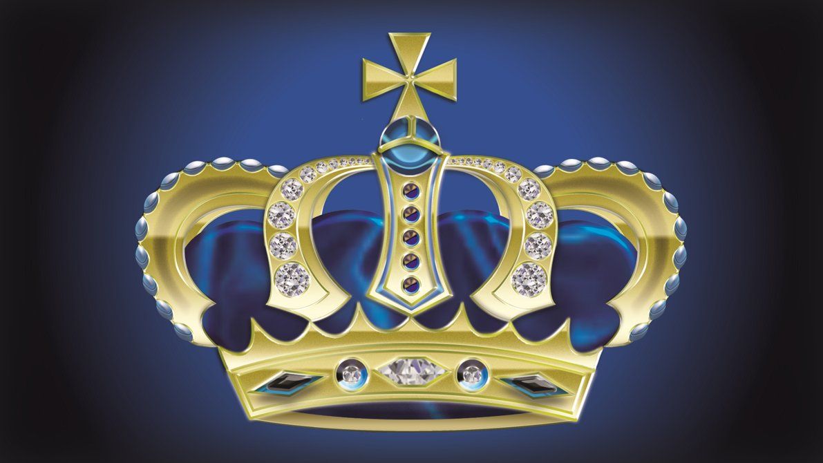 Crown Wallpaper 10 - Crown With Blue Background , HD Wallpaper & Backgrounds