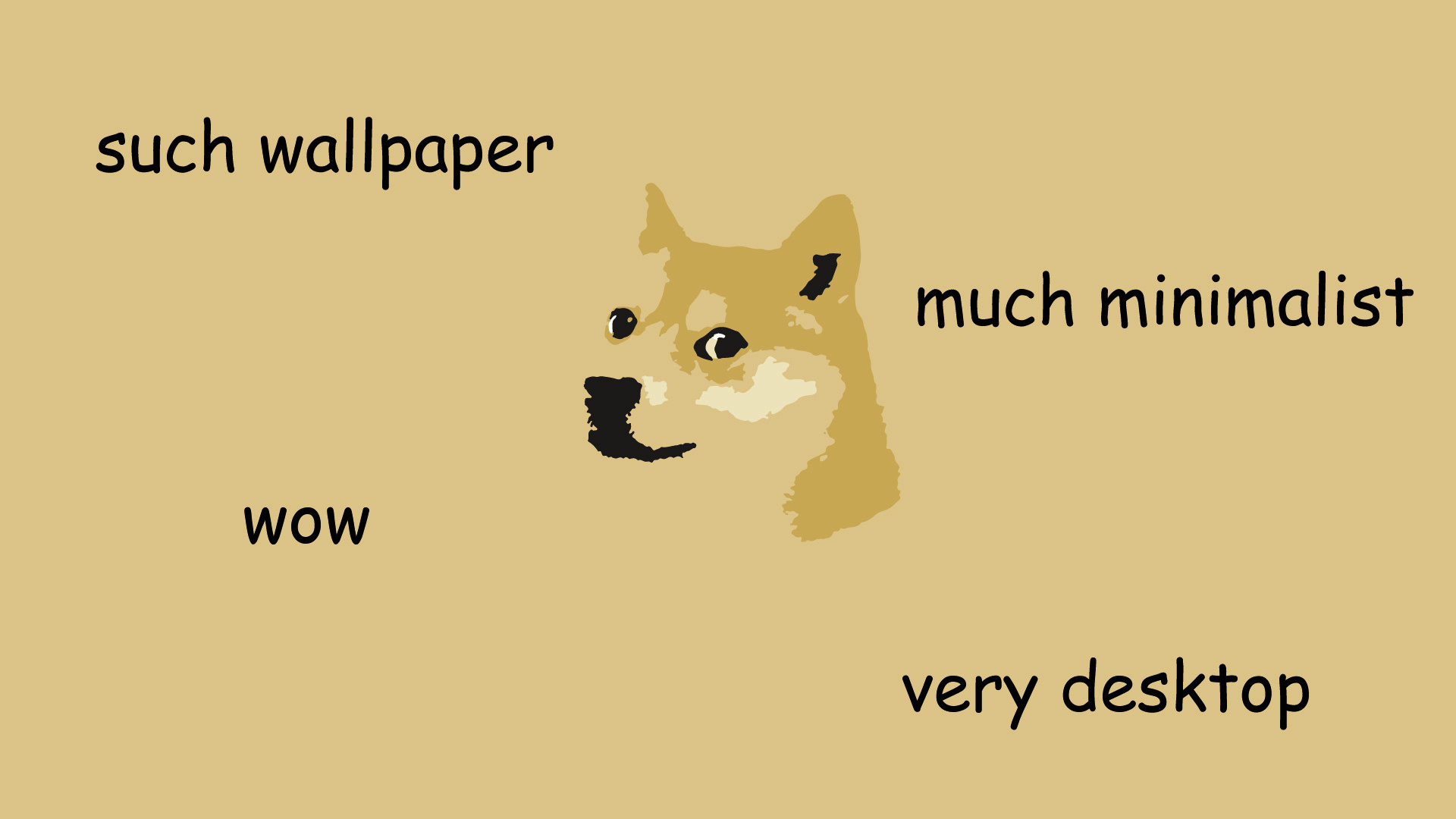 Minimalistic Doge - Meme Wallpaper Desktop , HD Wallpaper & Backgrounds