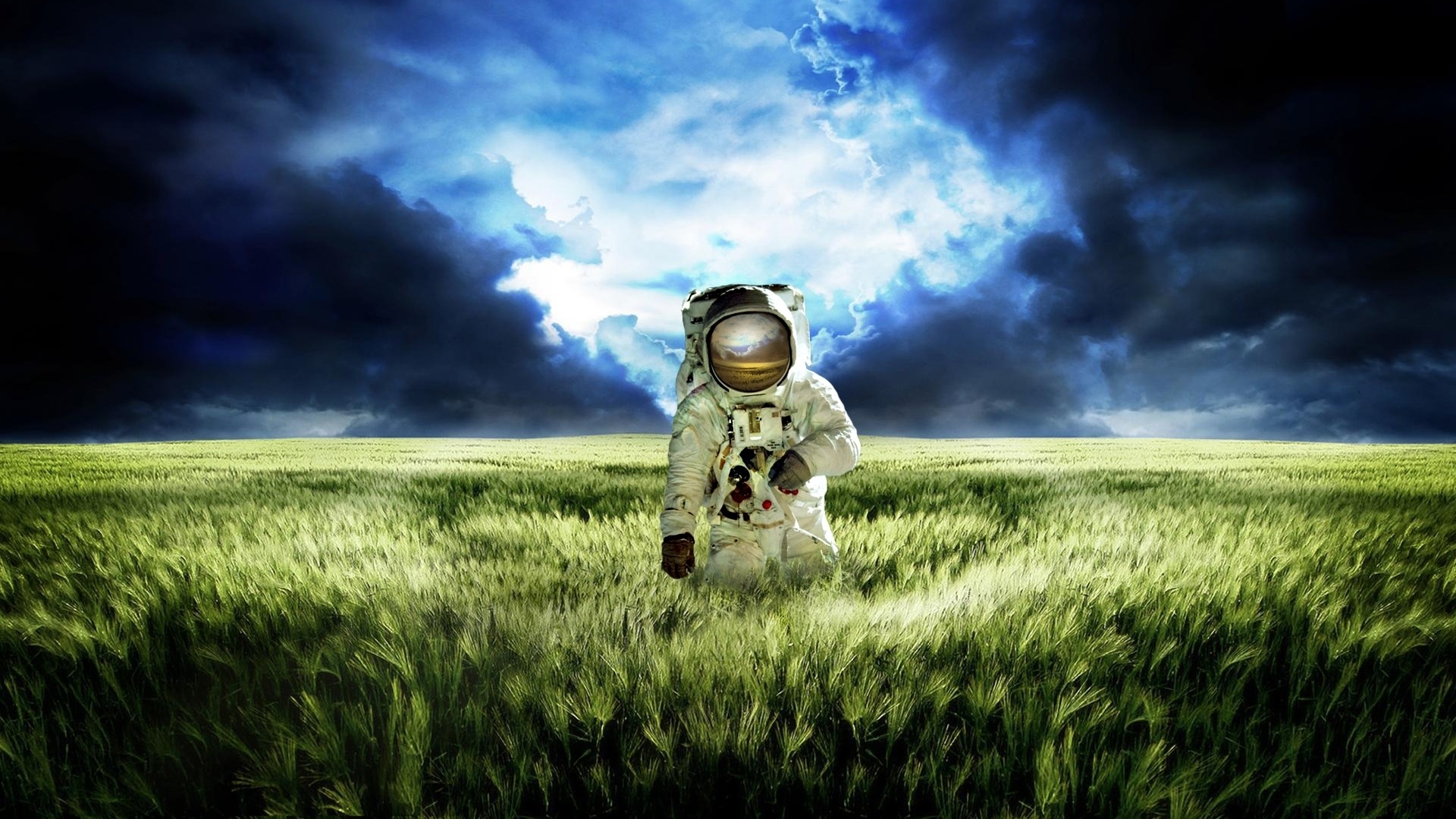 Astronaut Drinking Carlsberg Beer Moon Space Wallpaper - Astronaut In Corn Field , HD Wallpaper & Backgrounds
