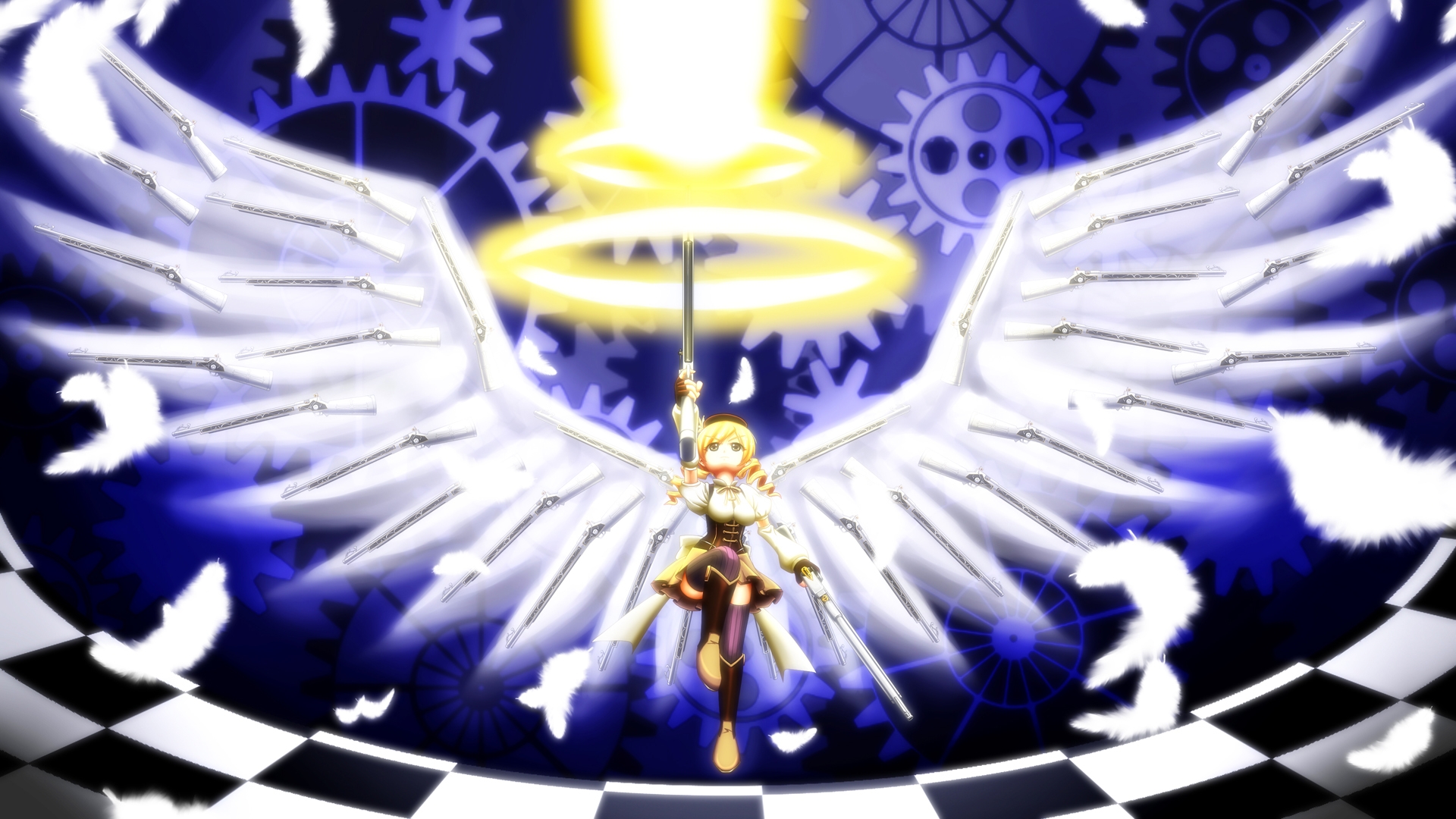 Download Wallpaper - Wings Anime Angel Girl , HD Wallpaper & Backgrounds