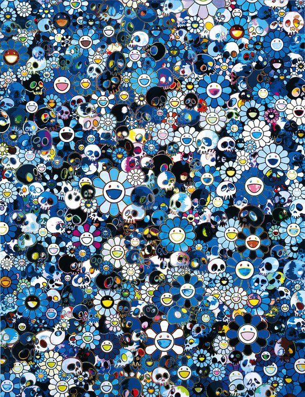 Takashi Murakami Wallpaper - Takashi Murakami Flowers And Skulls , HD Wallpaper & Backgrounds