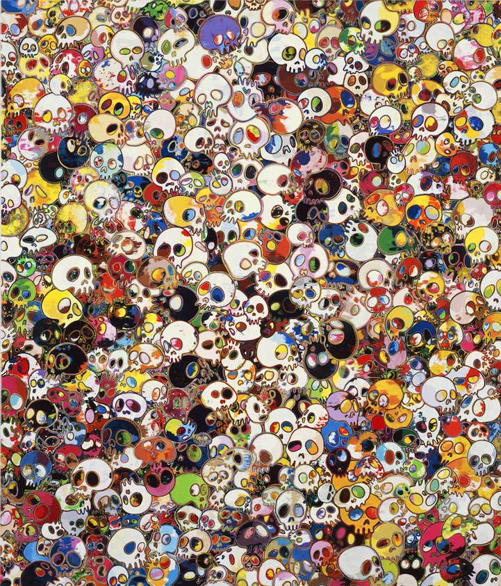 Murakami Wallpaper - Flowers And Skulls Takashi Murakami , HD Wallpaper & Backgrounds