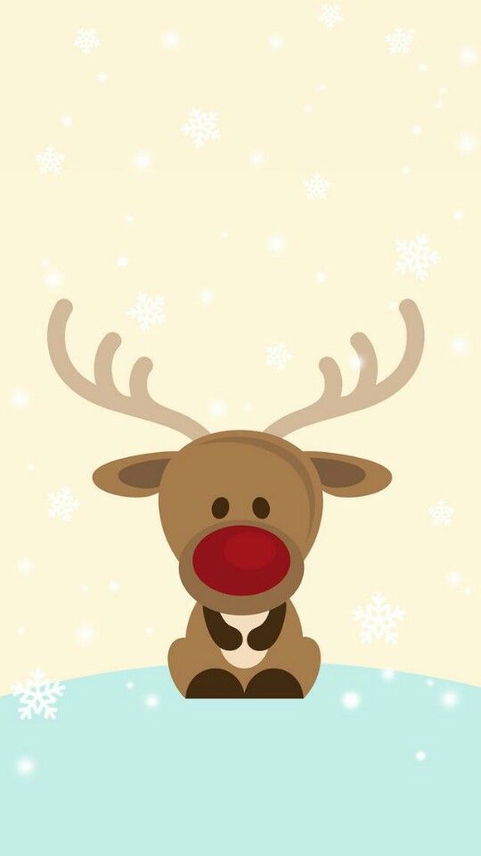 Rudolph Tjn - Cute Reindeer Christmas , HD Wallpaper & Backgrounds