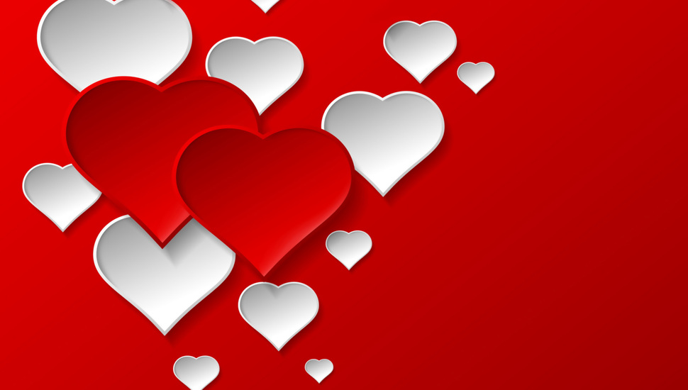 Love, Background, Red, Hearts, Romantic, Hearts, Design, - Happy Valentines Day 2019 Photo Frame , HD Wallpaper & Backgrounds