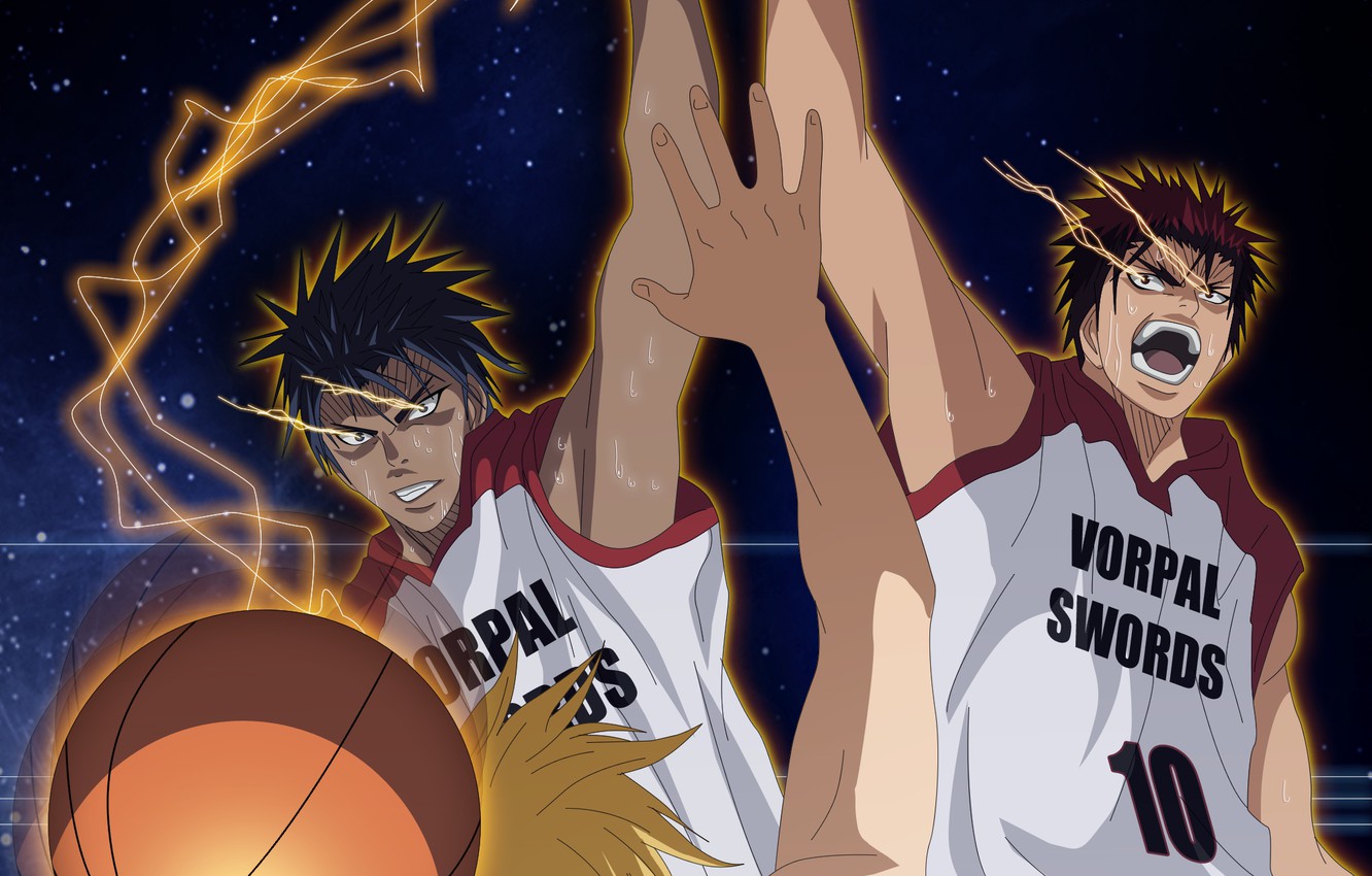 Photo Wallpaper The Game, The Ball, Guys, Kuroko From - Aomine Daiki Vorpal Swords , HD Wallpaper & Backgrounds