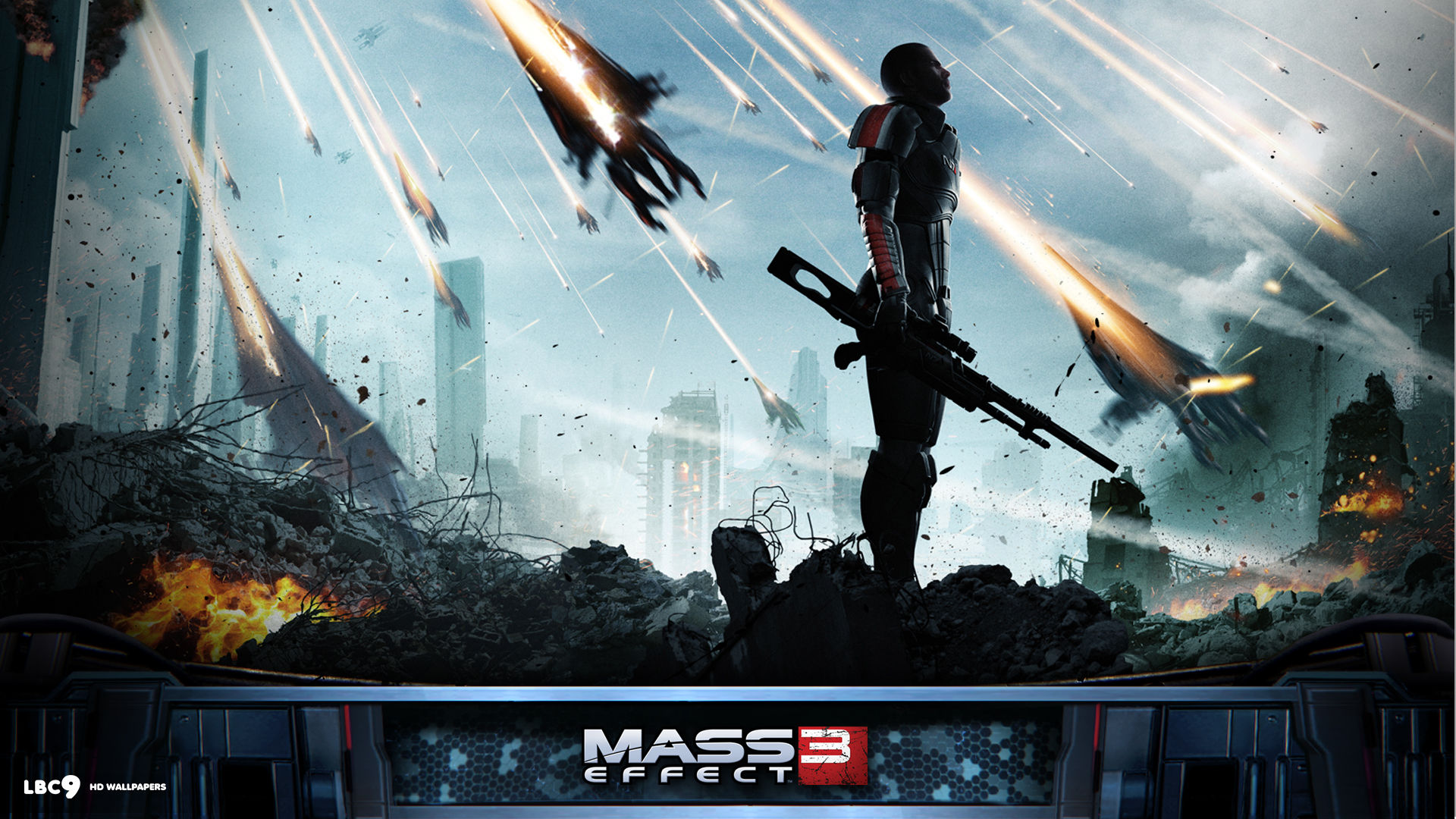 Mass Effect 3 Art Hd Wallpaper - Mass Effect 3 Invasion , HD Wallpaper & Backgrounds