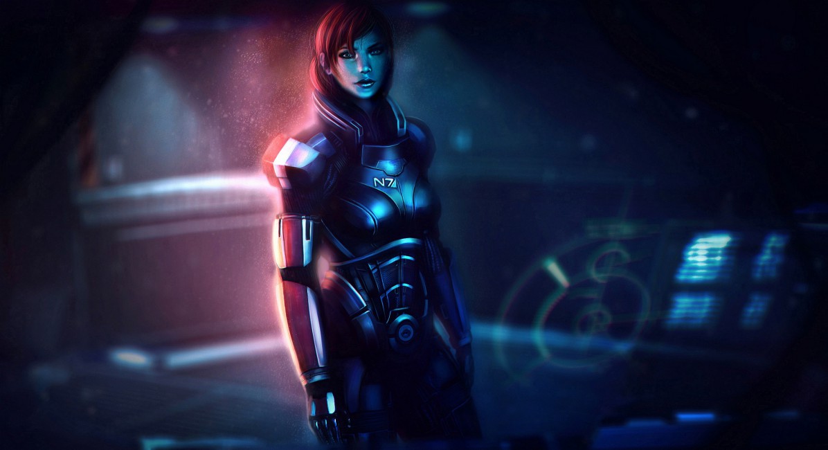 Mass Effect Art Shepard Girl Hero - Mass Effect , HD Wallpaper & Backgrounds