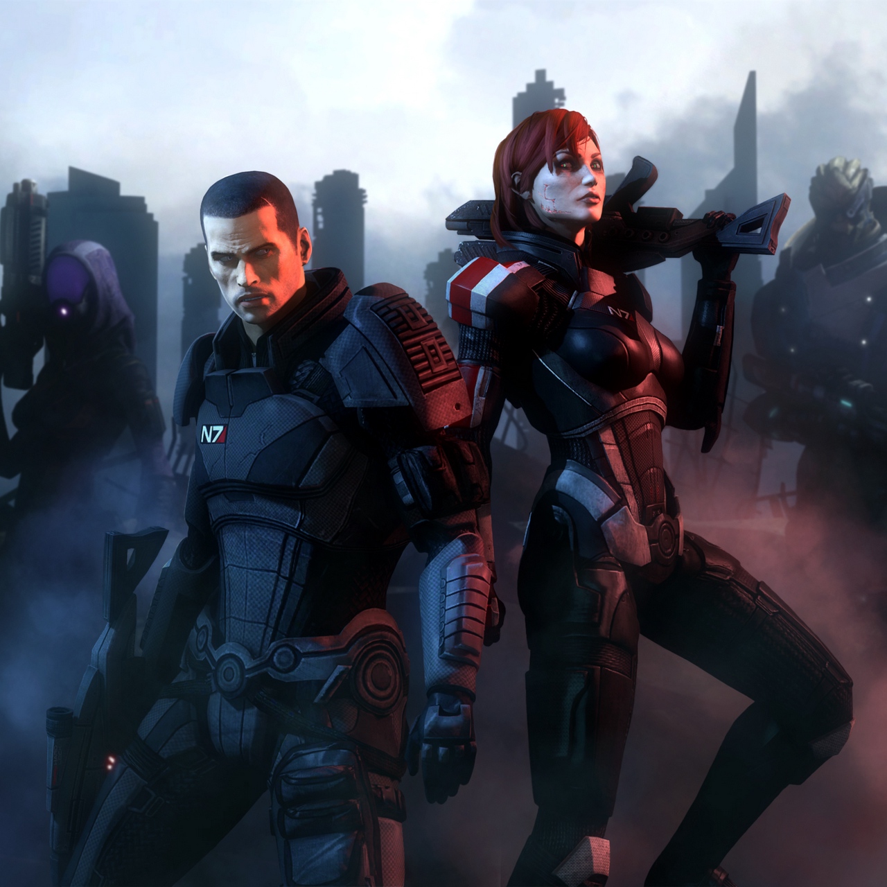 Wallpaper Mass Effect, Shepard, Garrus Vakarian - Mass Effect 2560 X 1080 , HD Wallpaper & Backgrounds