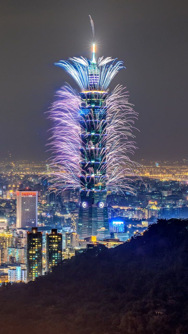Landmark, Urban Area, Taipei 101, Tower Block, Skyline - Taipei 101 4k , HD Wallpaper & Backgrounds