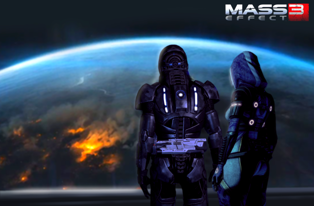 Mass Effect 3 Shepard Tali - Mass Effect 3 Shepard And Tali , HD Wallpaper & Backgrounds