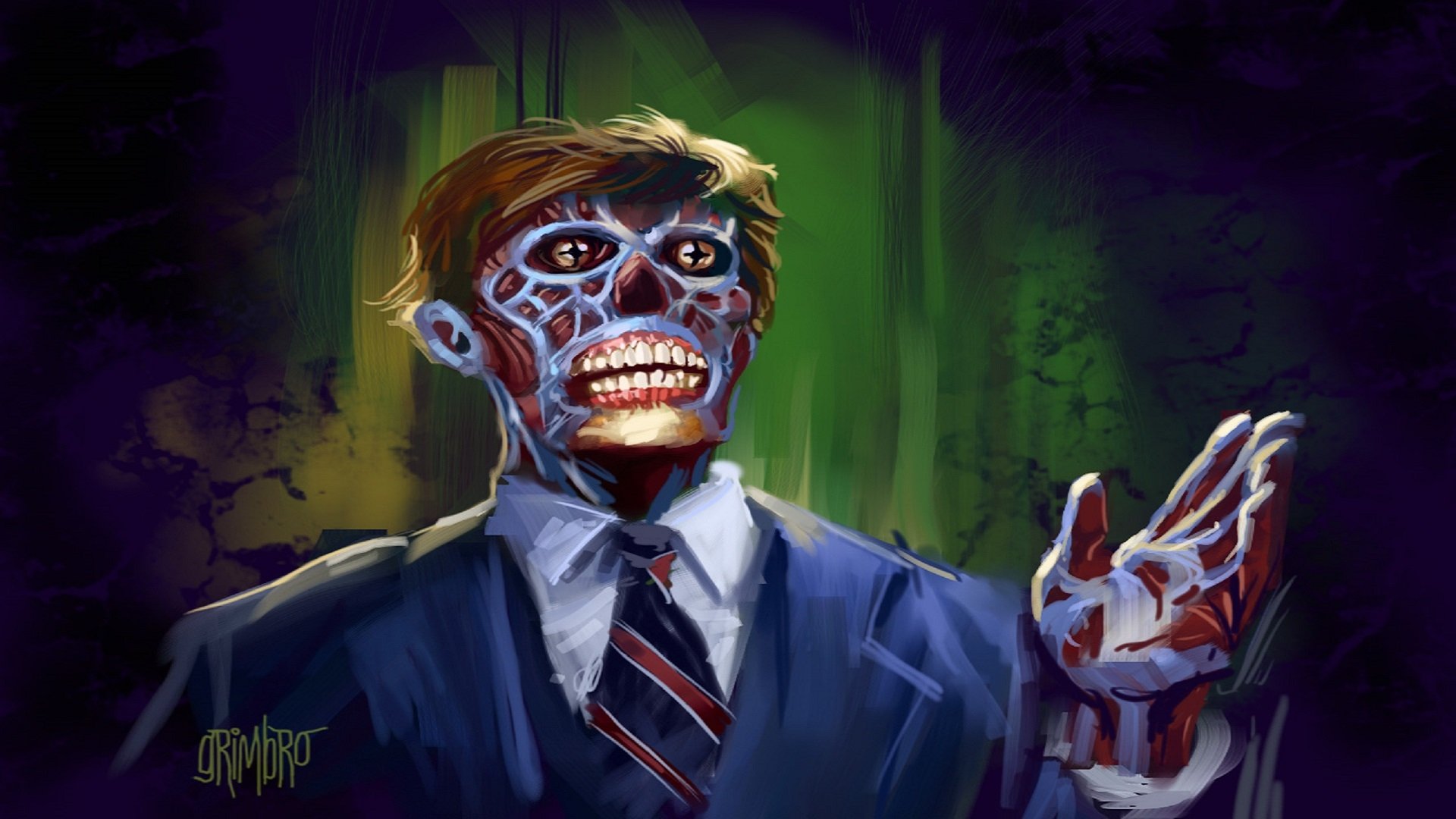 They Live Alien Face , HD Wallpaper & Backgrounds
