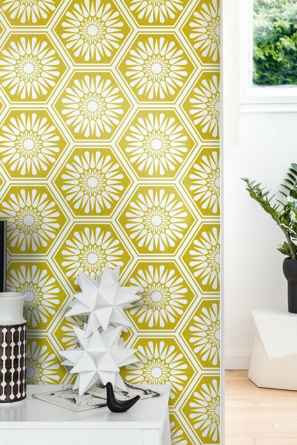 Hex Wallpaper Design By Layla Faye, Featuring A Repeated , HD Wallpaper & Backgrounds