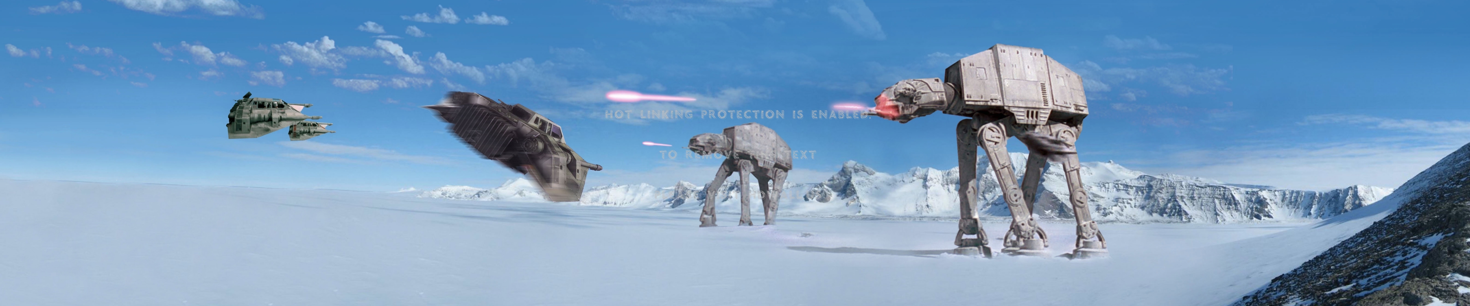 Star Wars Hoth At-at The Empire Strikes Back - Star Wars Wallpaper Panorama , HD Wallpaper & Backgrounds