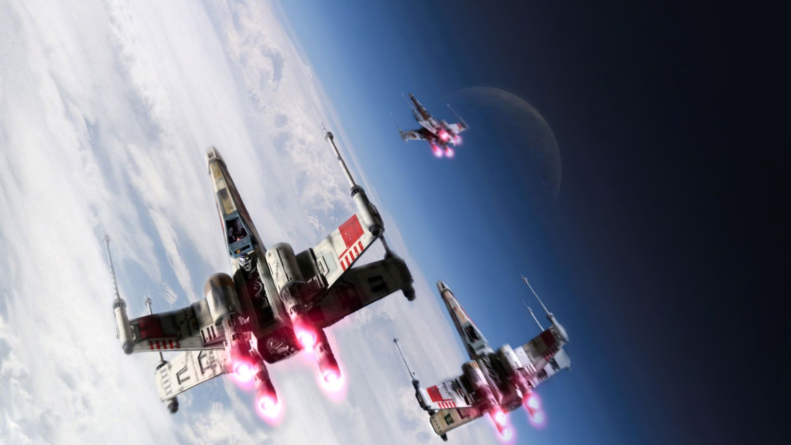 Star Wars X-wing Starfighter Over Planet Hoth Wallpaper - X Wing Fighter , HD Wallpaper & Backgrounds